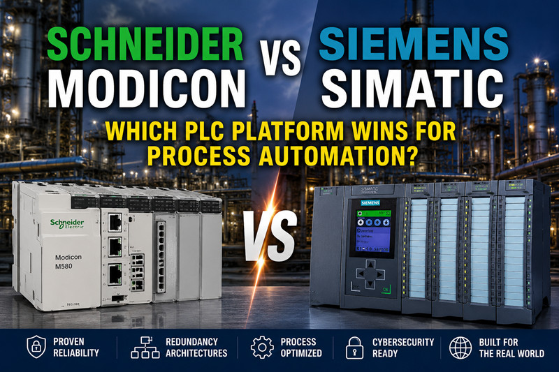 Schneider Modicon contro Siemens SIMATIC: quale piattaforma PLC è la migliore per l'automazione di processo?