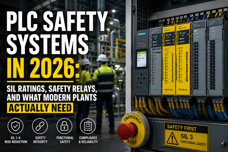 PLC Safety Systems in 2026: SIL Ratings, Safety Relays, and What Modern Plants Actually Need