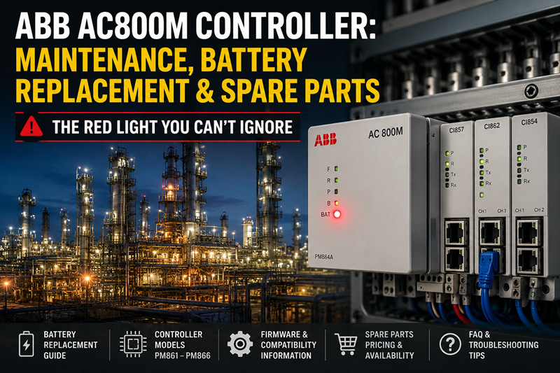 Controllore ABB AC800M: Manutenzione, sostituzione della batteria e ricambi