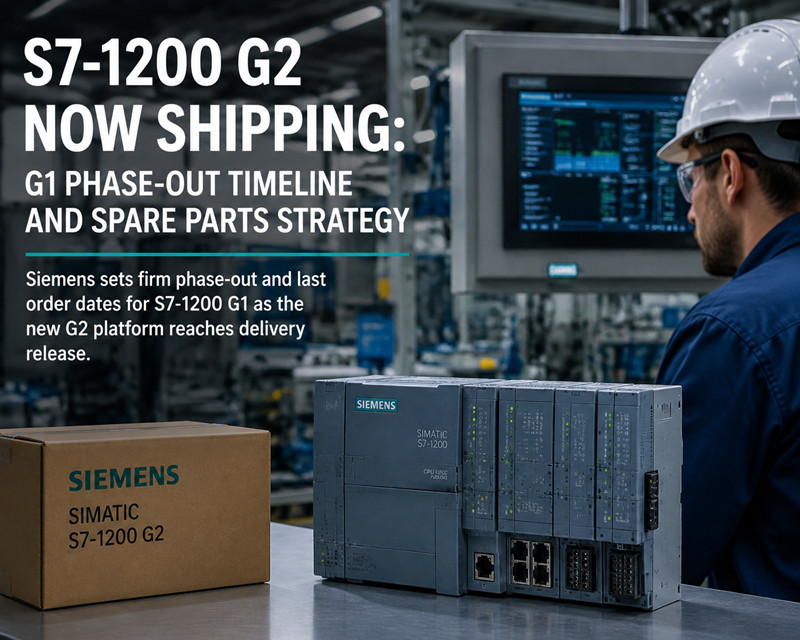 S7-1200 G2 Now Shipping: G1 Phase-Out Timeline and Spare Parts Strategy