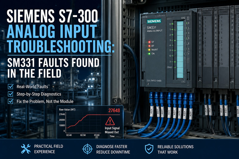 Risoluzione dei problemi di ingresso analogico del Siemens S7-300: guasti del SM331 rilevati sul campo.
