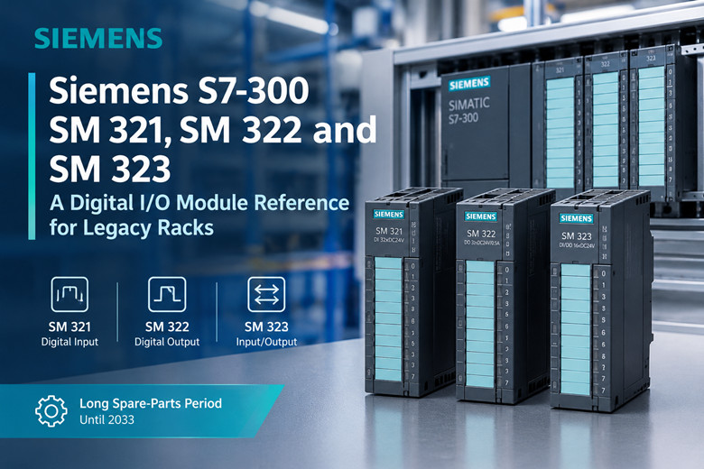 Siemens S7-300 SM 321, SM 322 e SM 323: un manuale di riferimento per moduli I/O digitali per rack legacy.